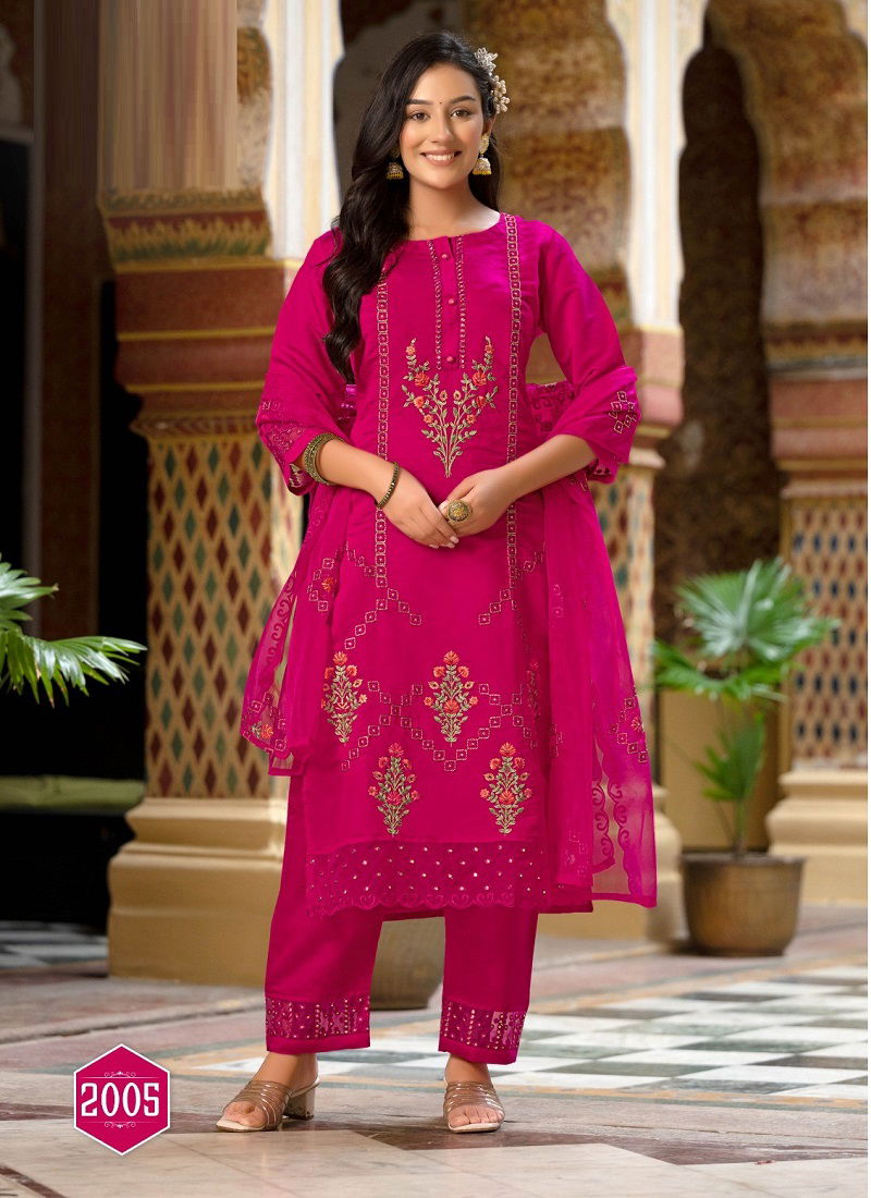 Radhika Shehnaz Vol 2 Roman Silk Readymade Suits Catalog

